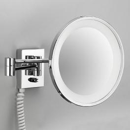 Аксессуары для ванной Зеркало косметическое с подсветкой и увеличением